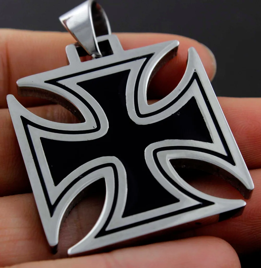 Мужская подвеска из нержавеющей стали железный Мальтийский крест с