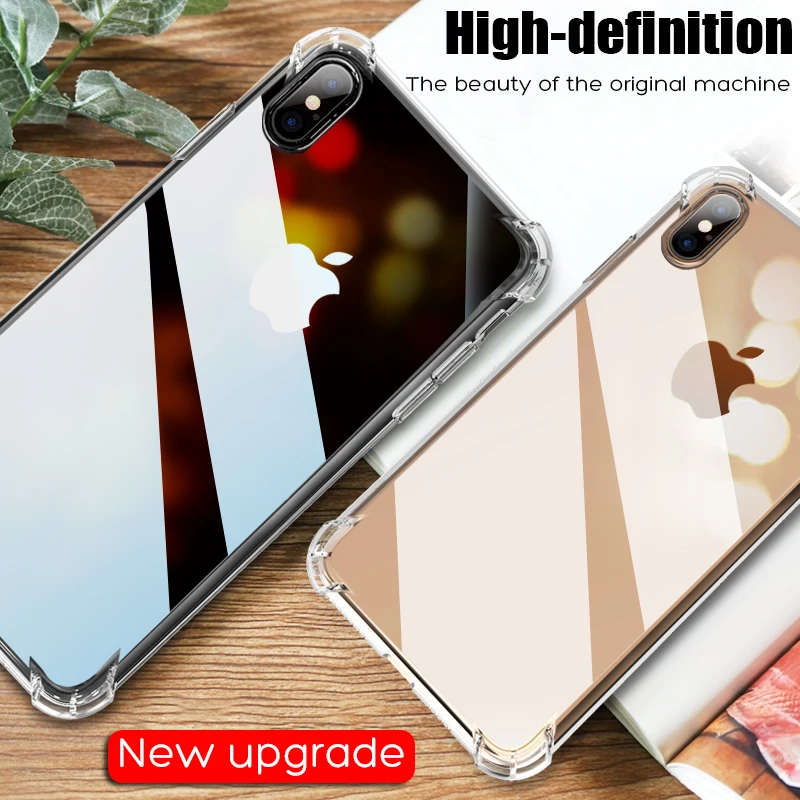 Роскошный противоударный силиконовый чехол-бампер для iPhone X XS XR Max 8 7 Plus 6 6S 5 5S