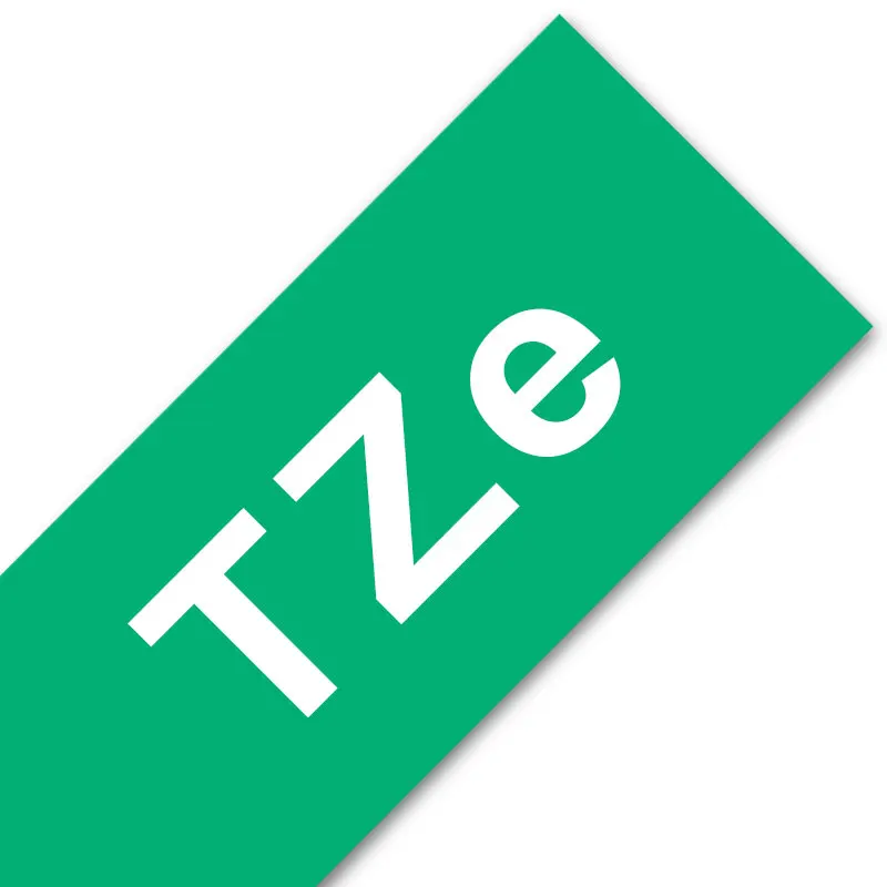 white on green TZe231 стандартная ламинированная пленка 12 мм x 8 м Совместимость для Brother P-touch TZe ленты черный на белом принтере ленты TZe-231 производитель этикеток - Цвет: white on green