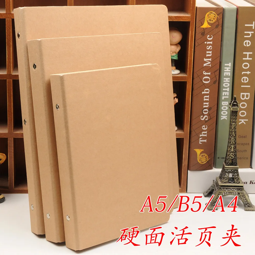 Новый без печати крафт биндер корея канцелярские большой A4 B5 A5 связующее
