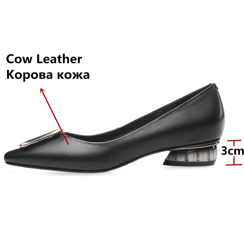 Женские туфли лодочки FEDONAS классические офисные из натуральной кожи с острым