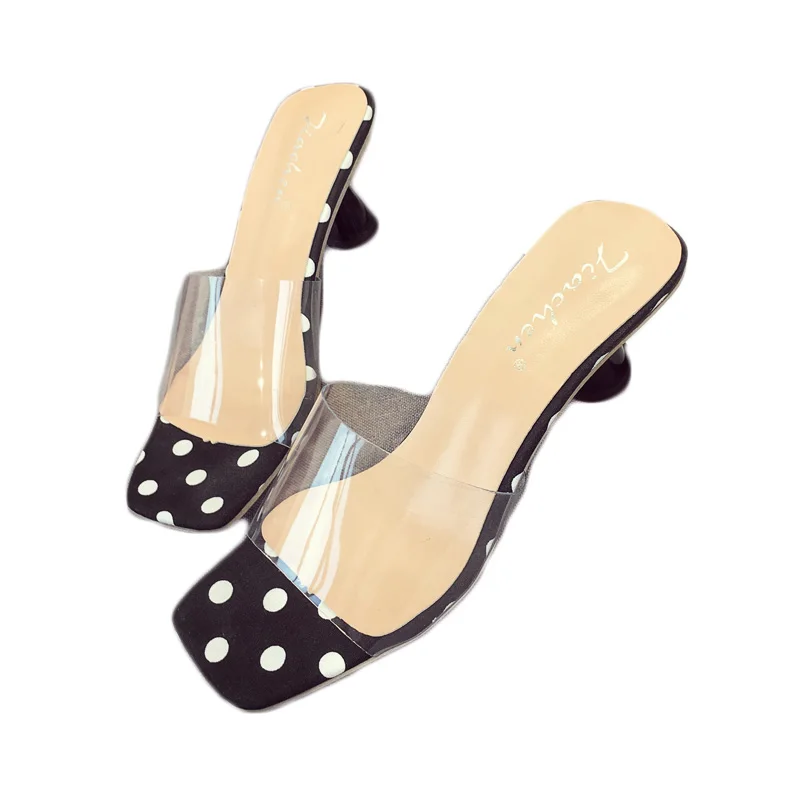 Женские милые высококачественные босоножки на высоком каблуке без шнуровки в
