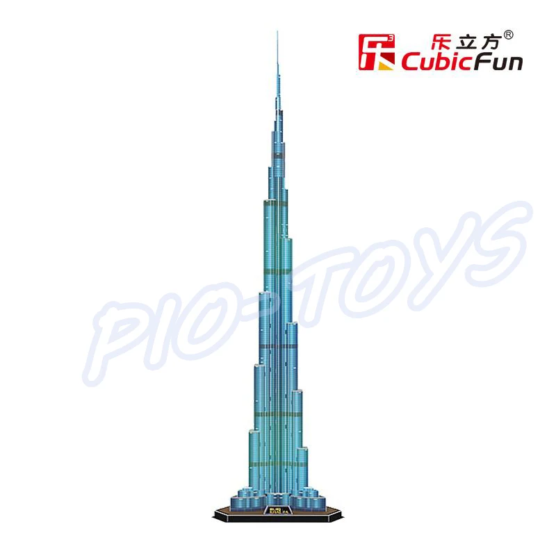Подарок на Новый год Burj Khalifa 3D головоломка модель здания светодиодный башня