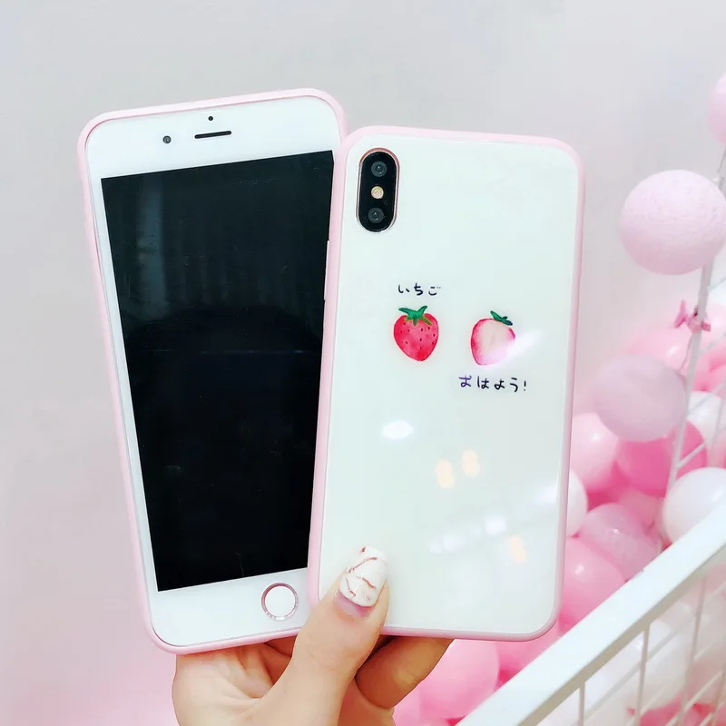EXTREE Новый порошок сбоку мобильный чехол для телефона iPhoneX 6 S 7 8 плюс закаленное