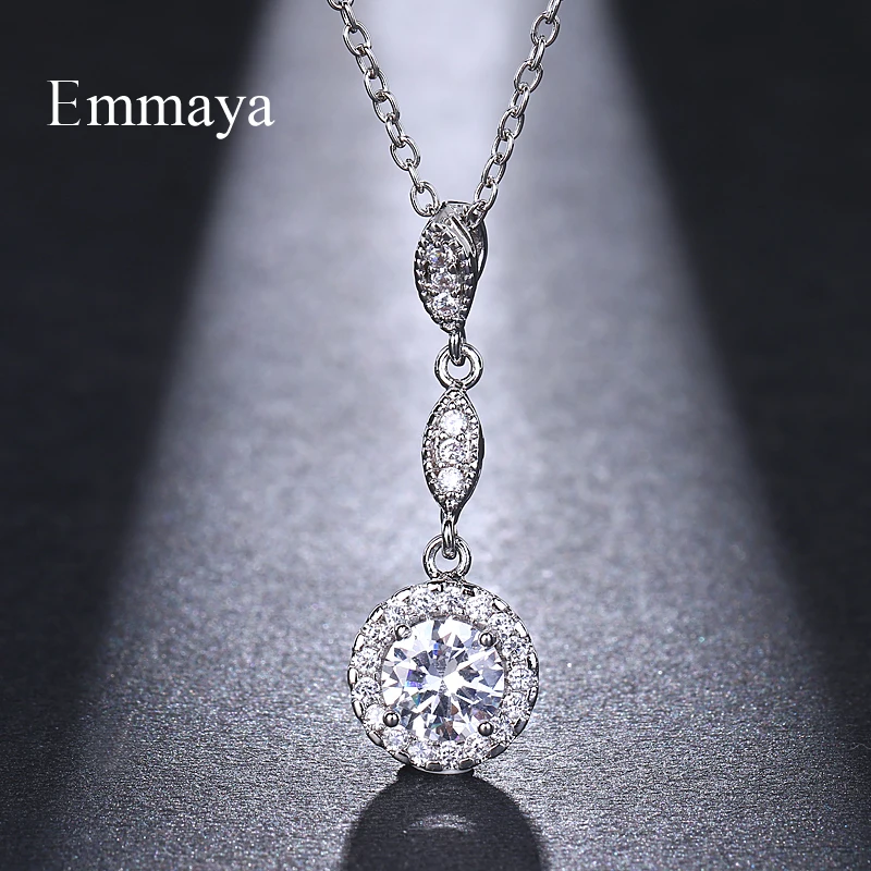 Женское винтажное ожерелье с цветком из циркония Emmaya 3 цвета ювелирные украшения
