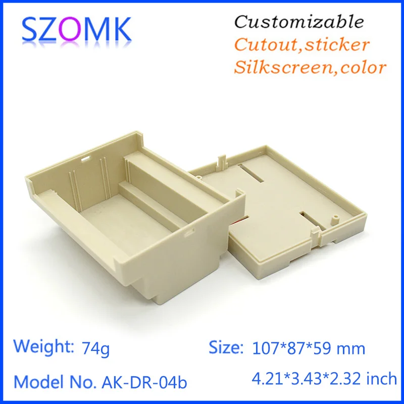 Пластиковый корпус для электронной коробки din rail project box (10 шт.) 107*88*59 мм abs