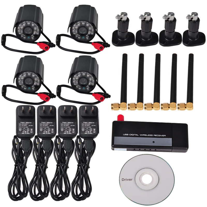 2.4 ГГц сети ик-цифровой беспроводной ик видео открытый антивандальный камера