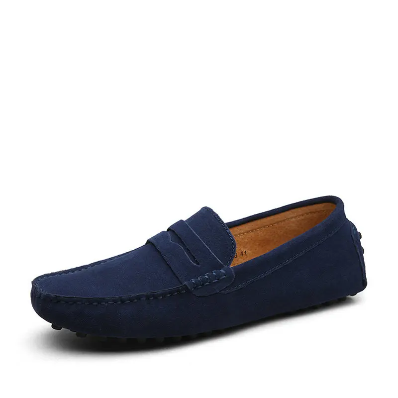 

New Slip On Men Casual Shoes Cow Suede Leather Driving Shoes Men Loafers Moccasins Male Plus Size 45 46 47 RME-354