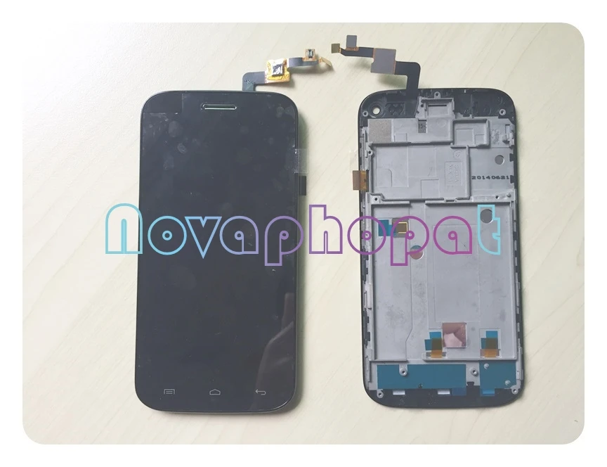 Черный ЖК дисплей Novaphopat для Micromax Canvas Turbo Mini A200 сенсорный экран датчик дигитайзер с