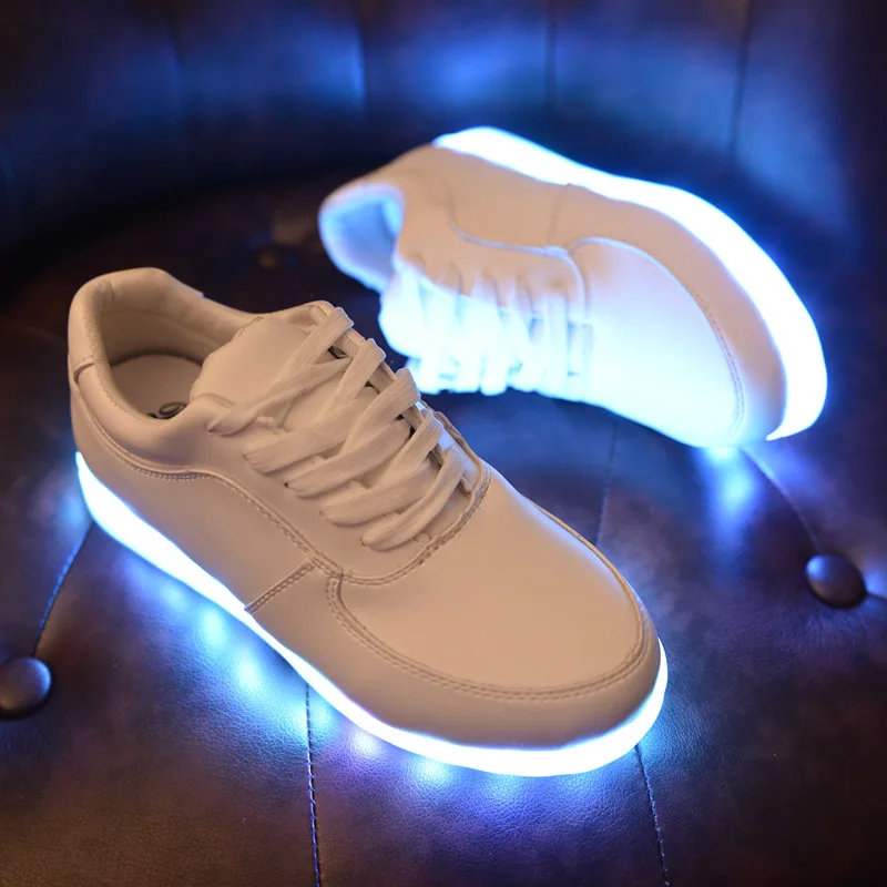 A Keduoduo Новинка USB зарядка Led обувь для взрослых светильник кроссовки для мужчин и женщин светящаяся обувь для вечеринок размер 46 - Цвет: A