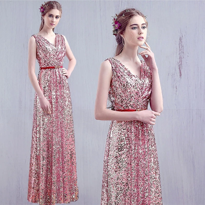 SSYFashion роскошное вечернее платье невесты вечерние Длинные блестками тонкий