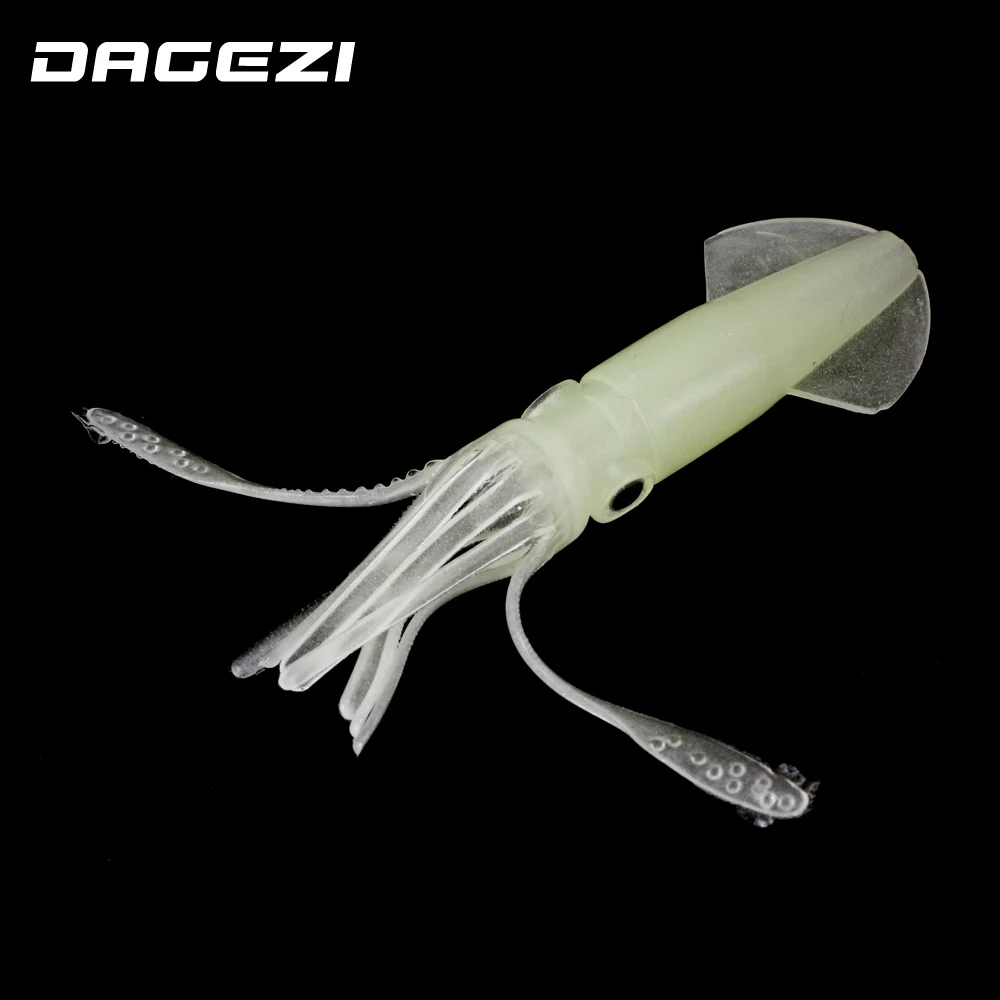 Светящаяся Мягкая приманка DAGEZI 10 см/10 г приманки большого кальмара искусственные