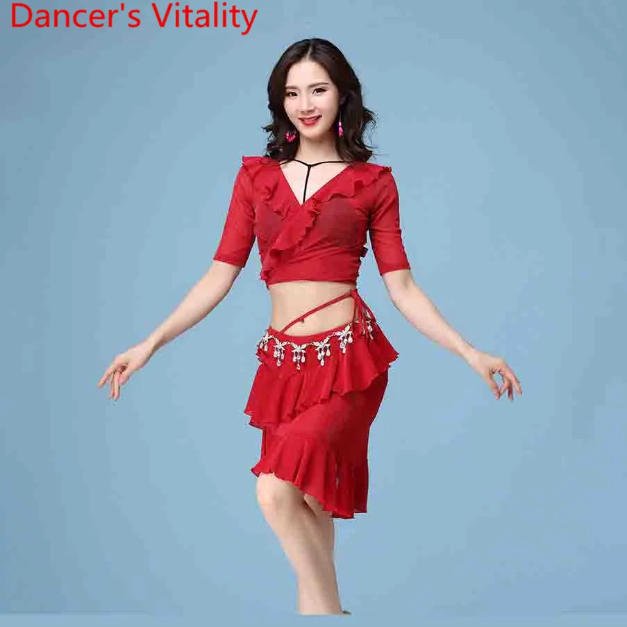 2018 Новое поступление Женский костюм из 2 предметов для выступлений индийский