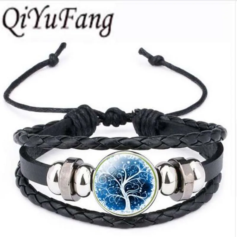 

Qiyufang steel Color Jewelry Moon Glass Bracelet Bangle Jewelry Sets For Women Men Christmas Gift