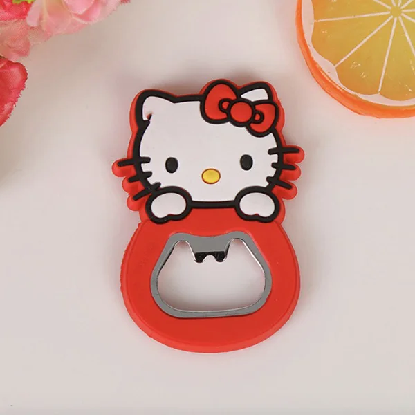 N Kawaii креативные дети мультфильм многофункциональная силиконовая Милая бутылка из нержавеющей стали магниты открывалка для пива стикер для холодильника кухонный инструмент - Цвет: N