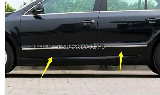 Нержавеющая сталь Боковая дверь тела МОЛДИНГ ПОЛОСА 4 шт. для Skoda koda Superb 2009 2010 2011 2012 2013