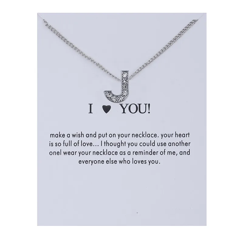 

Ожерелье с буквами алфавита и надписью «I Love You» для женщин, подвеска, женские ожерелья