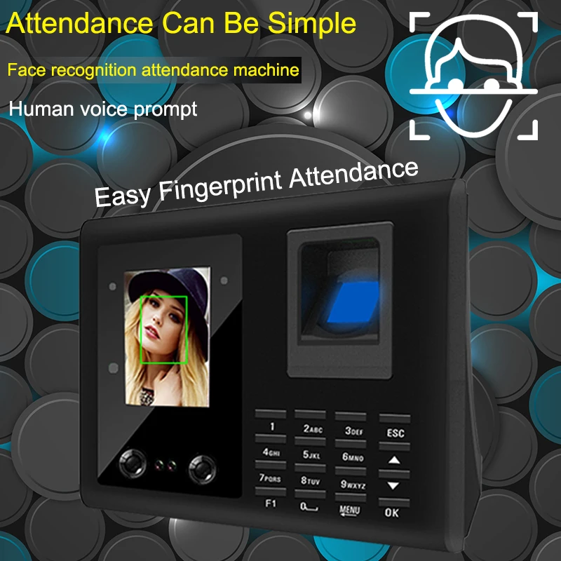 Биометрическая система учёта времени часы работник TCPIP USB распознавание лица