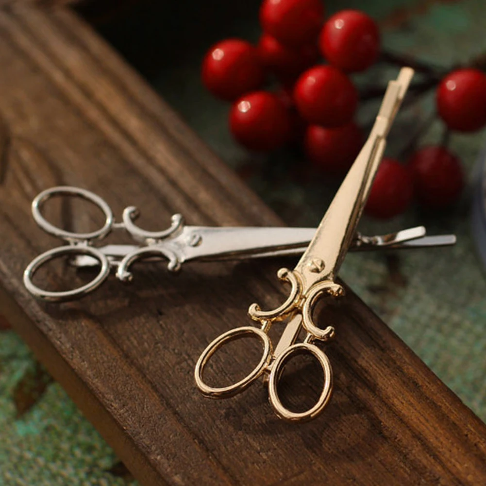 2 шт. дамские ножницы в форме заколки Зажим Шпилька для волос аксессуары