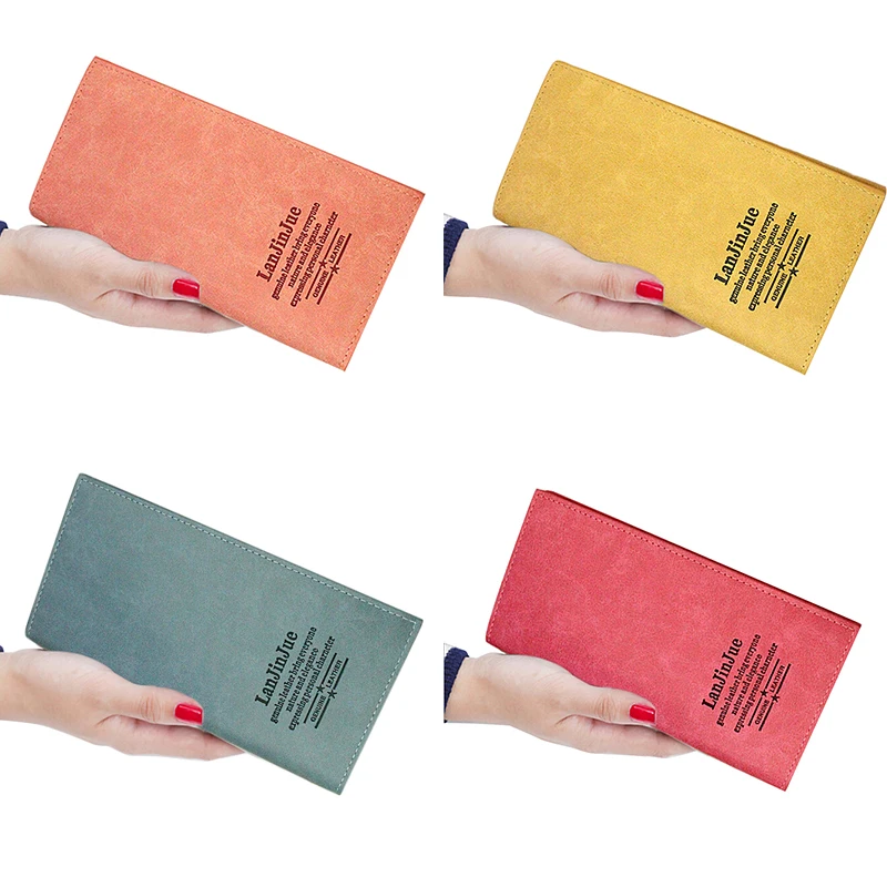 Женский Кожаный Клатч 2019 Длинный кошелек на молнии ремешке с несколькими