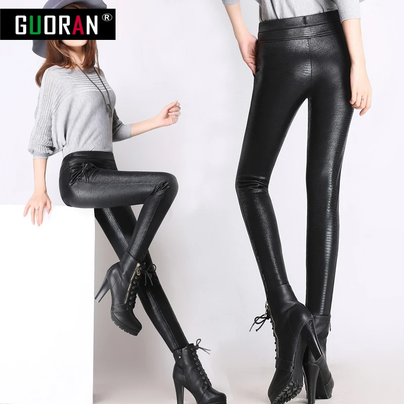 Большие размеры 4XL женские кожаные штаны леггинсы из искусственной кожи