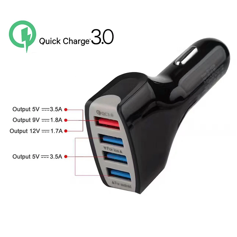 Автомобильные аксессуары 12 в автомобильный прикуриватель USB QC 3 0 быстрое
