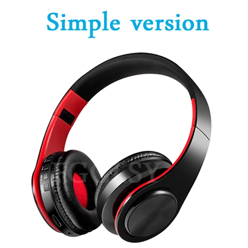 simpleversion FGCLSY беспроводные наушники Bluetooth гарнитура складные наушники регулируемые наушники с микрофоном для ПК Mp3 мобильного телефона - Цвет: simpleversion