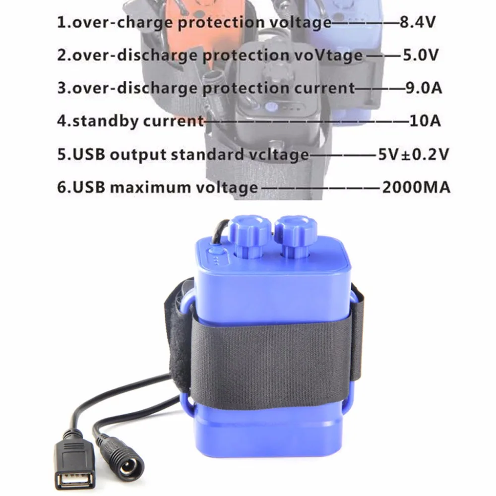 Водонепроницаемый чехол для хранения батареи DC 8 4 V USB 6x18650 держатель коробки