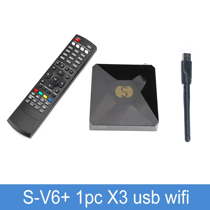 with usb wifi S-V6 DVB-S2 цифровой спутниковый ресивер с 2 usb-портами поддержка Xtream NOVA Wheel tv Youtube USB Wifi карта sahring MGCAMD DVB S2 - Цвет: with usb wifi