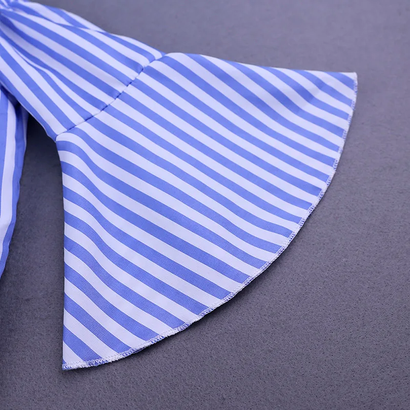 Модный комплект из 2 предметов для девочек футболка в полоску и джинсы комплекты