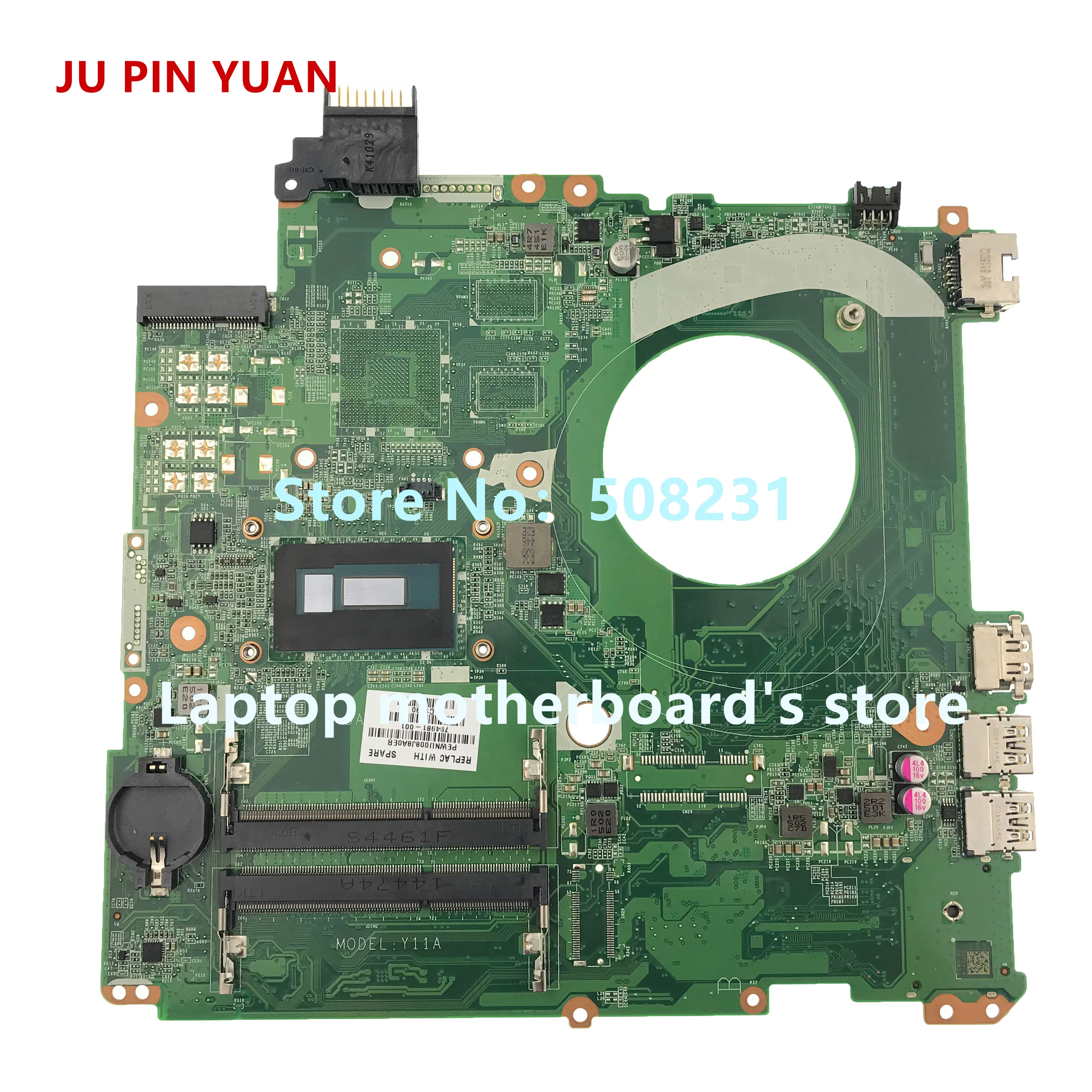 Ju pin yuan 915468-601 915468-001 аккумулятор большой емкости DAG37DMBAD0 материнская плата для ноутбука для женщин, hp ноутбук 17-W 17-AB Тетрадь ПК 1050 2 Гб i5-7300