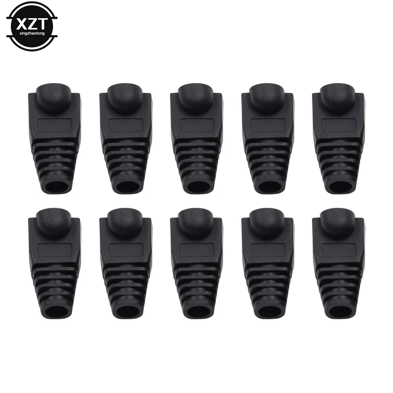 50 шт./лот черный Корпус кабеля с заглушкой для RJ45 Cat5/6 Модульный сетевой разъем