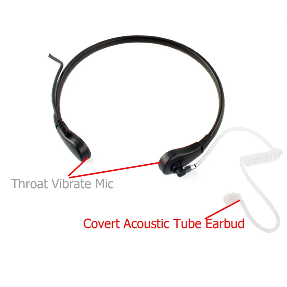 10 шт. горловой микрофон скрытая Акустическая трубка наушники гарнитура для Vertex