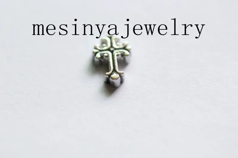 10 шт винтажные крест Плавающие Подвески для стеклянного медальона минимальная