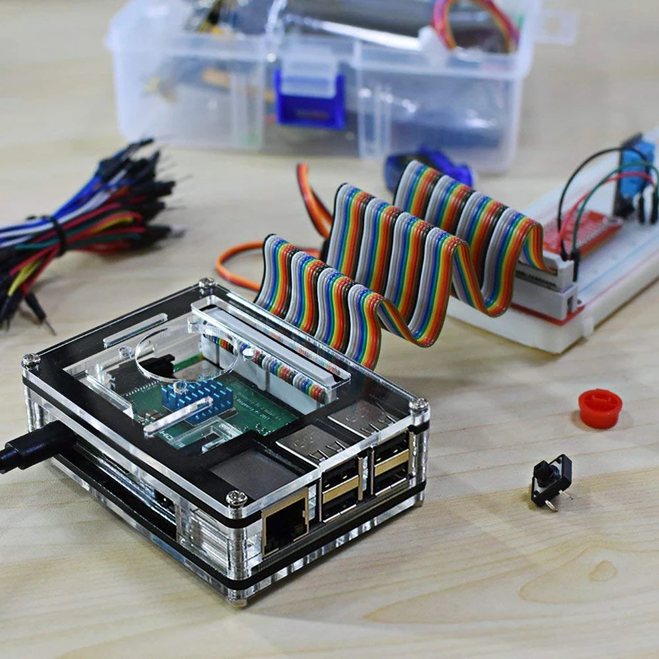 Для Raspberry Pi 3 корпус Чехол 9 слой акриловая крышка оболочка с охлаждающим