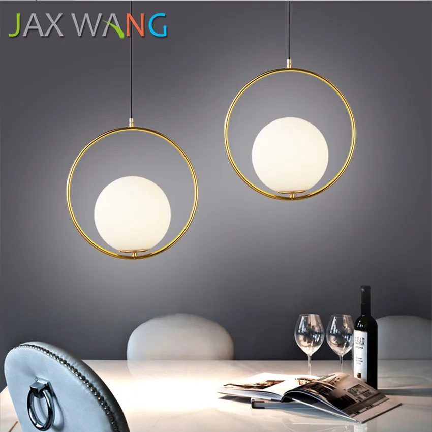 Nordic Clothing Store Chandelier Modern Minimalist Personality Bedside Lamp Bedroom Art Round Glass Dining Room Table Hotel | Освещение