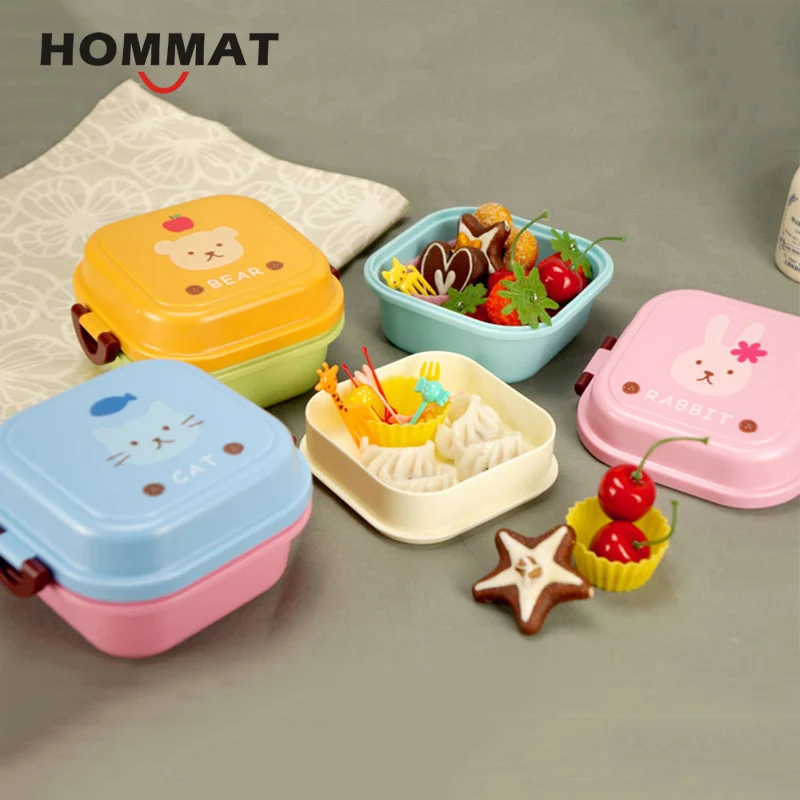 2-уровневая коробка для еды школьная ланча контейнер Детские кухонные аксессуары