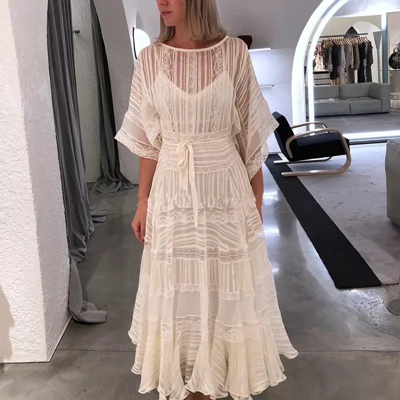 Высокое качество Haute Couture Австралии дизайнерское платье с круглым вырезом в