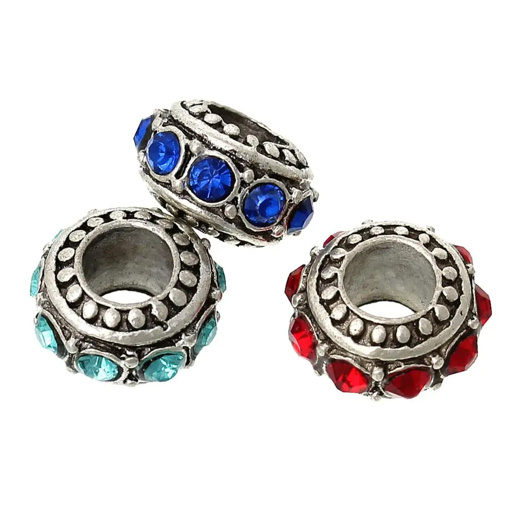 DoreenBeads шармы из сплава цинка в европейском стиле с большим отверстием круглые