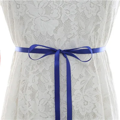 royal blue Кристалл Свадебный Пояс тонкий свадебный пояс ручной работы из бисера стразы свадебный пояс для свадебных вечерних платьев J117S - Цвет: royal blue