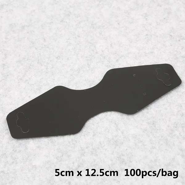 02 Black 100 шт Высокое качество бумаги ПВХ карты белый/крафт/матовый карты для серьги ожерелье браслет лента для волос ювелирные изделия дисплей упаковка - Цвет: 02 Black
