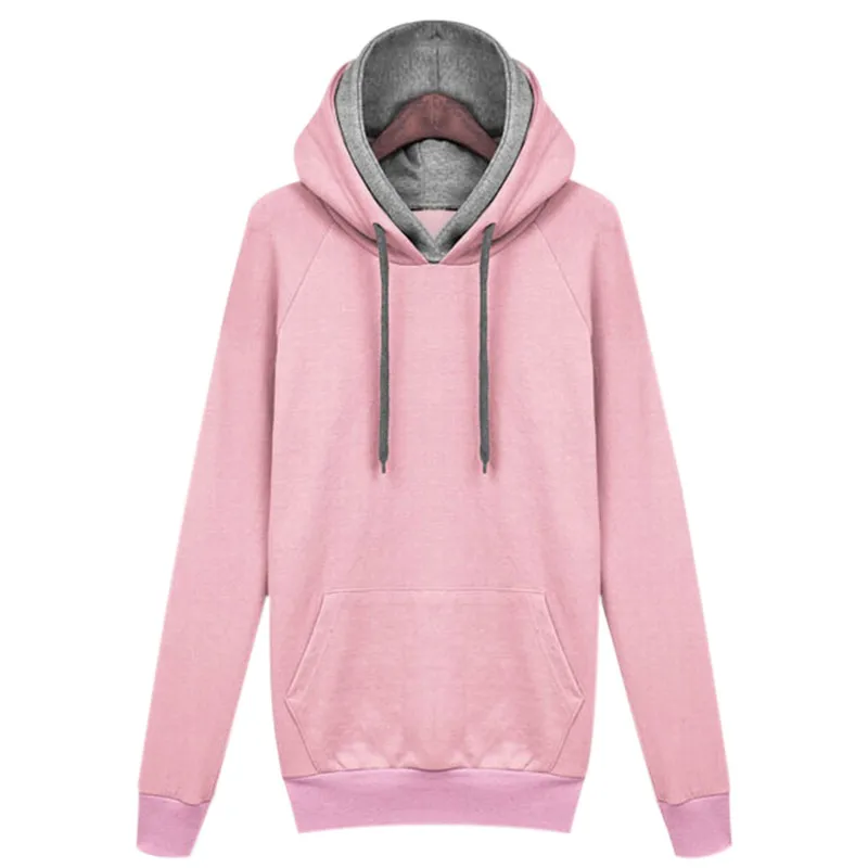 Женские повседневные однотонные толстовки с капюшоном пуловеры карманами KA BEST