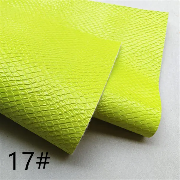 17 7,6*12 дюймов синтетический неоновый форма змеи кожа ткань для DIY аксессуары - Цвет: 17