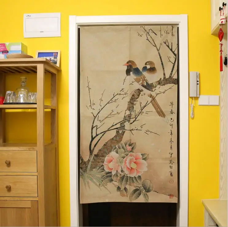 1 XIAOKENAI 85x120 см 85x150 см, традиционная китайская декоративная дверная занавеска, дверной проем, занавеска, домашний декор, разделитель для спальни, кухни - Цвет: 1