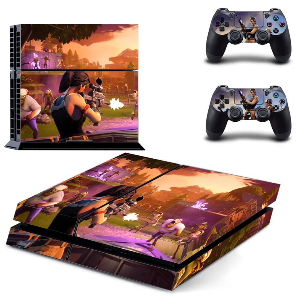 Виниловая наклейка для консоли PS4 Sony PlayStation 4 и 2 контроллеров|Запасные части| |