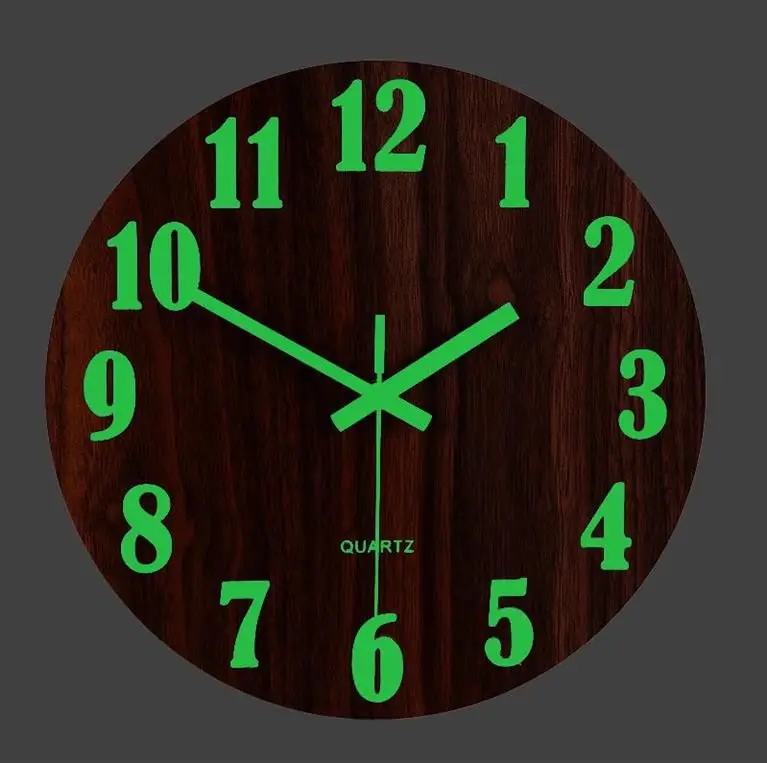 3D Luminous Wall Clock Night Light Decoration DIY Acrylic Glow Dark Modern Watches Brief Digital Number Quiet Hanging Clocks | Дом и сад