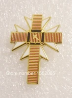 free shipping 10pcs cross masonic lapel pin badge