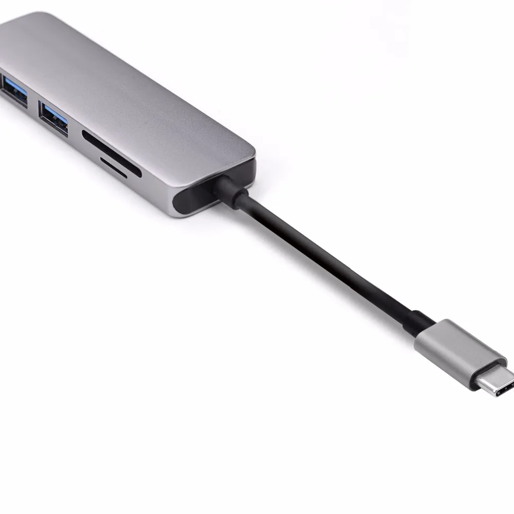 USB C концентратор Leadzoe 5 в 1 многофункциональный адаптер типа с 2 3 0 портом 4K видео HDMI