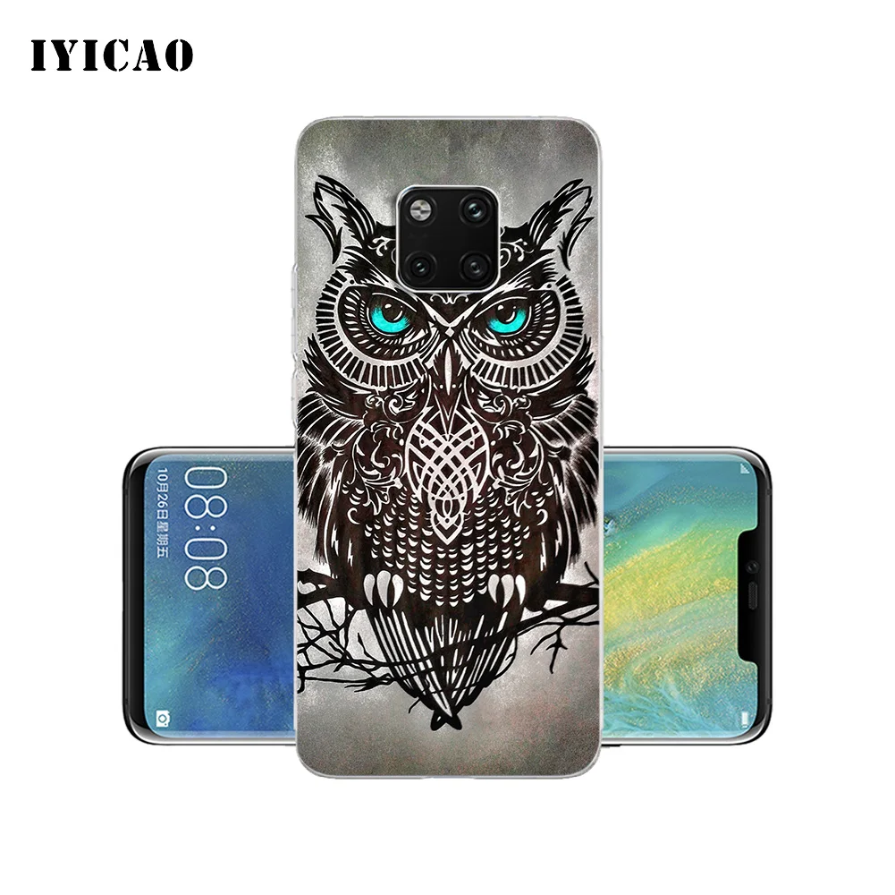 IYICAO мультяшная Сова мягкий силиконовый чехол для телефона Huawei Mate 10 20 Lite Pro Nova 2 2i 3 3i