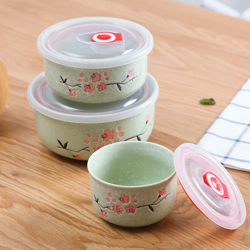 3 шт./лот Цзиндэчжэнь керамические Ланч-боксы в японском стиле с цветочным узором